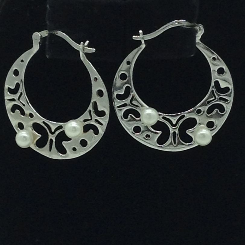 Pearl Silver Ear Hangings JER0099