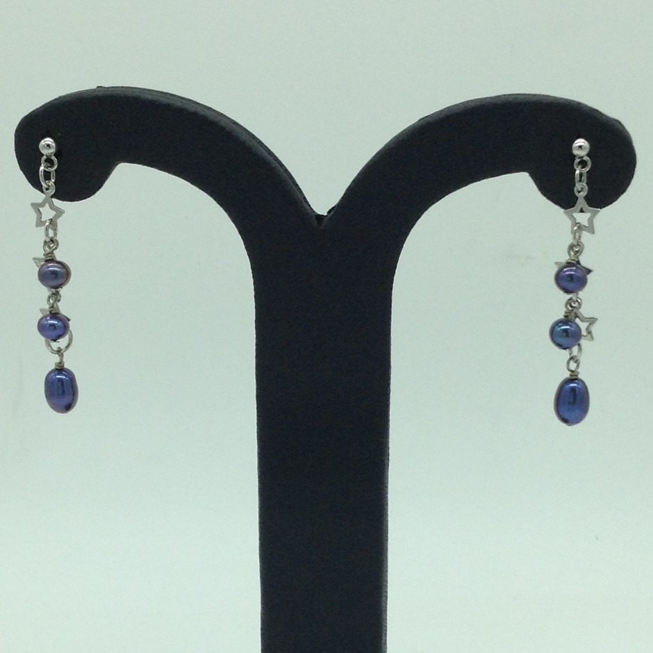 Pearl Silver Ear Hangings JER0093