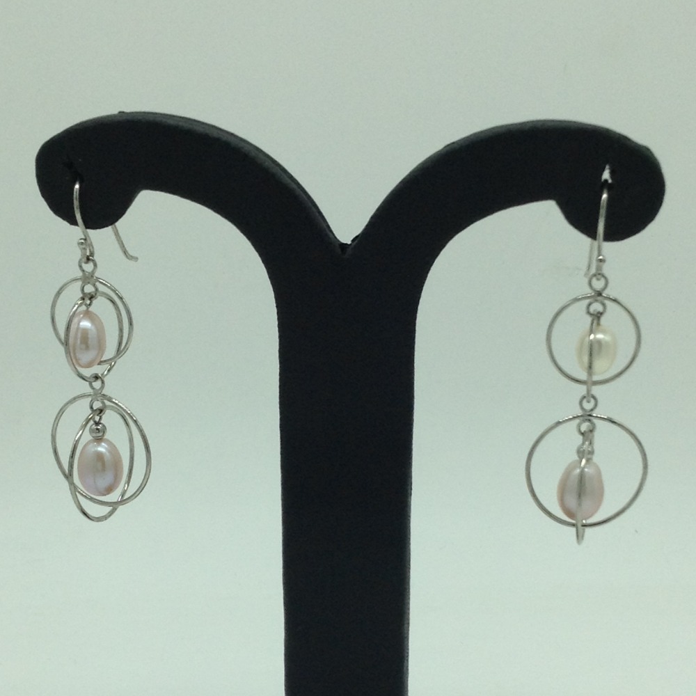 Pearl Silver Ear Hangings JER0091