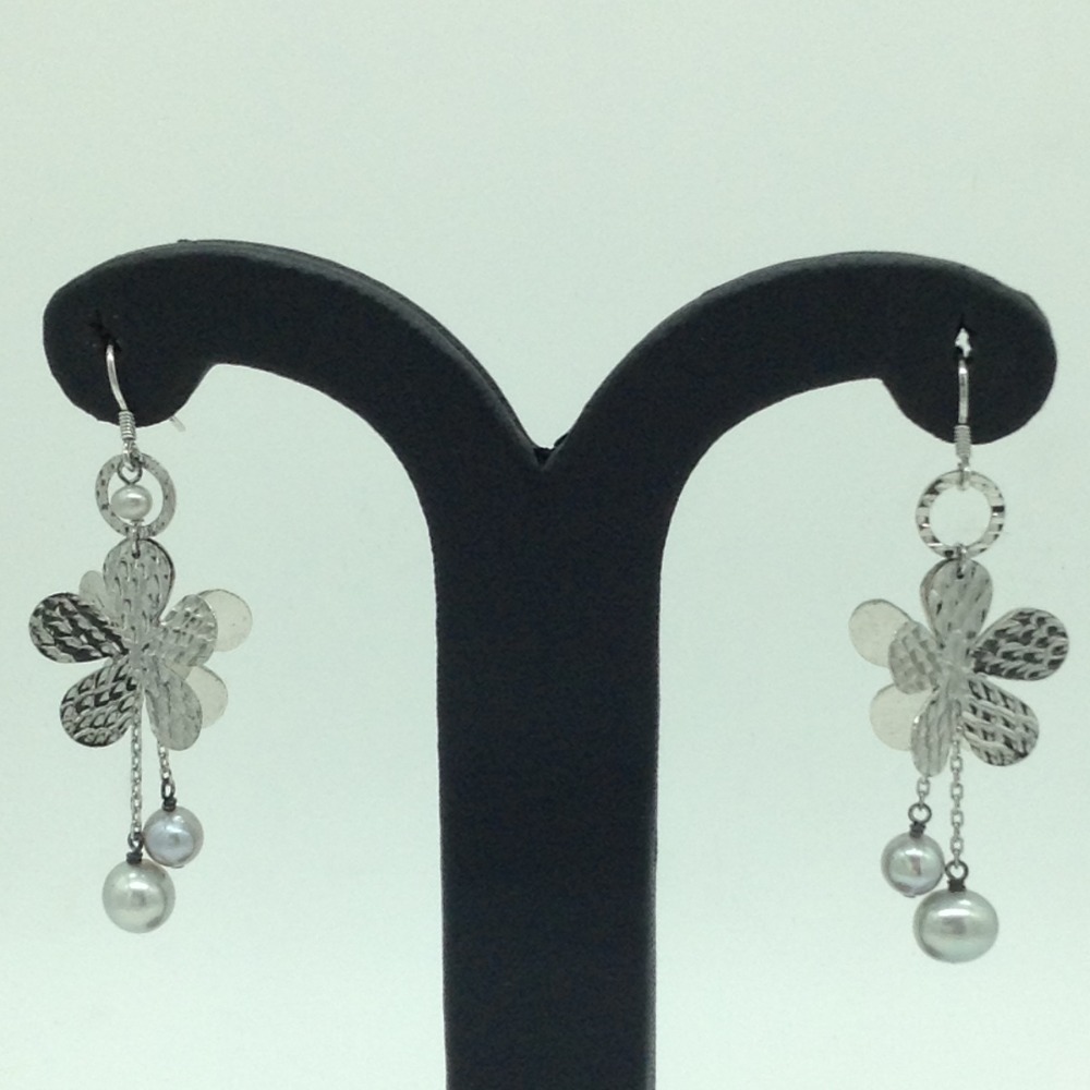 Pearl Silver Ear Hangings JER0087