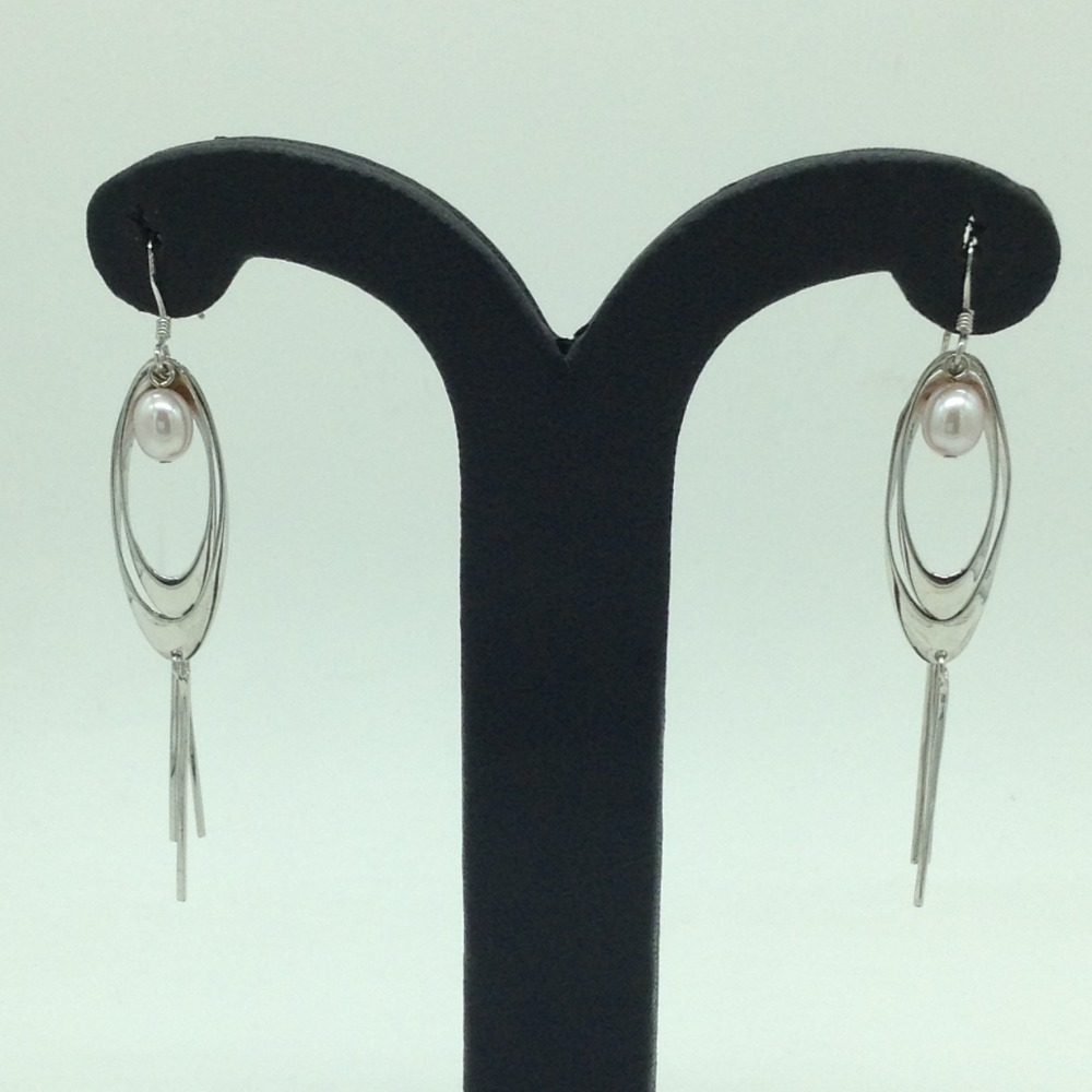 Pearl Silver Ear Hangings JER0084
