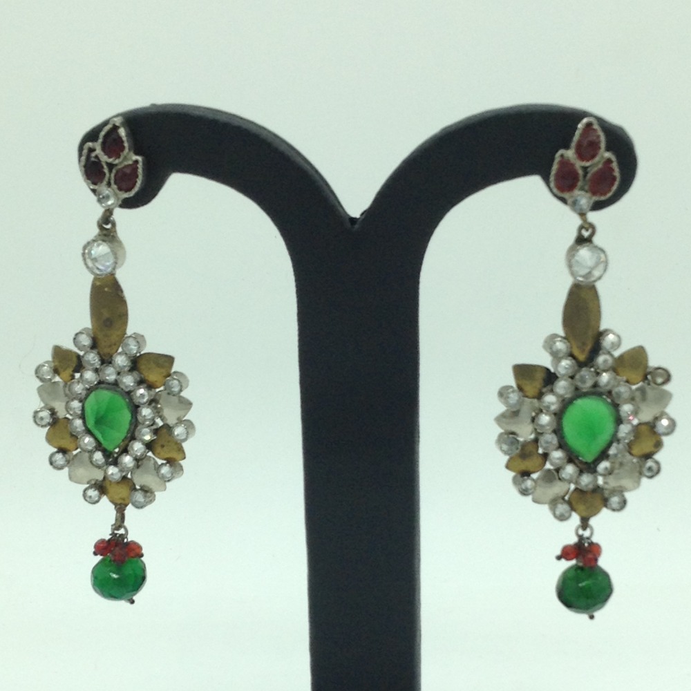 Multicolour CZ Stones Ear Hangings JER0064