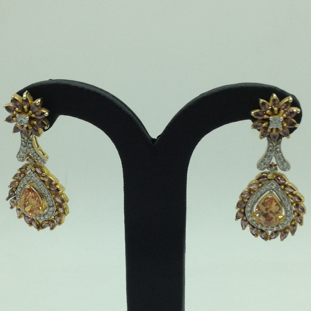 Multicolour  CZ Stones Ear Jhumki JER0030
