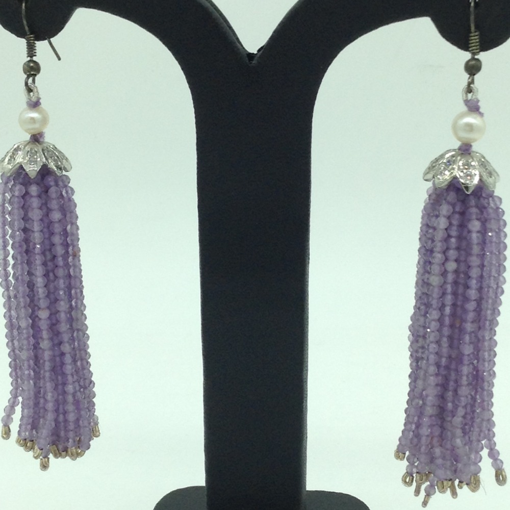 Purple Amethyst Stones Ear Chandelier Hangings JER0022