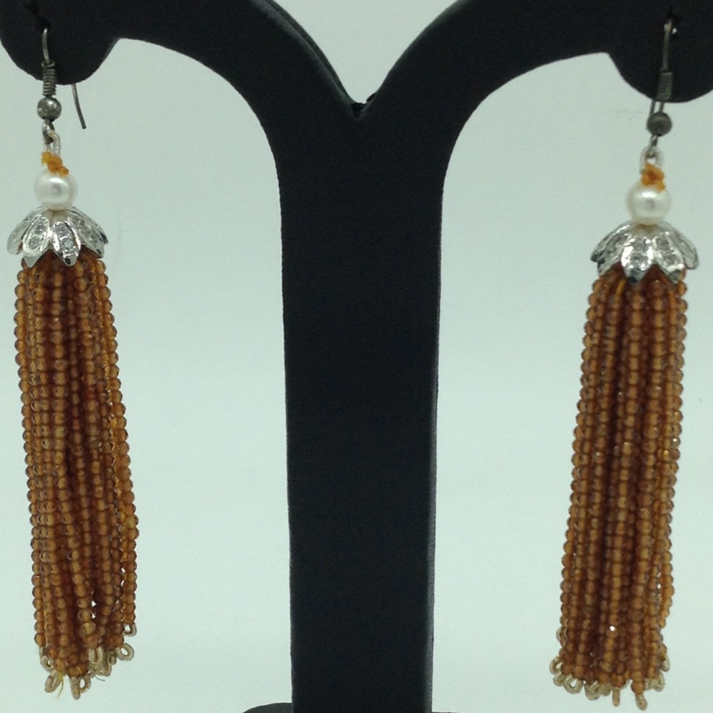 Golden Citrine Stones Ear Chandelier Hangings JER0017