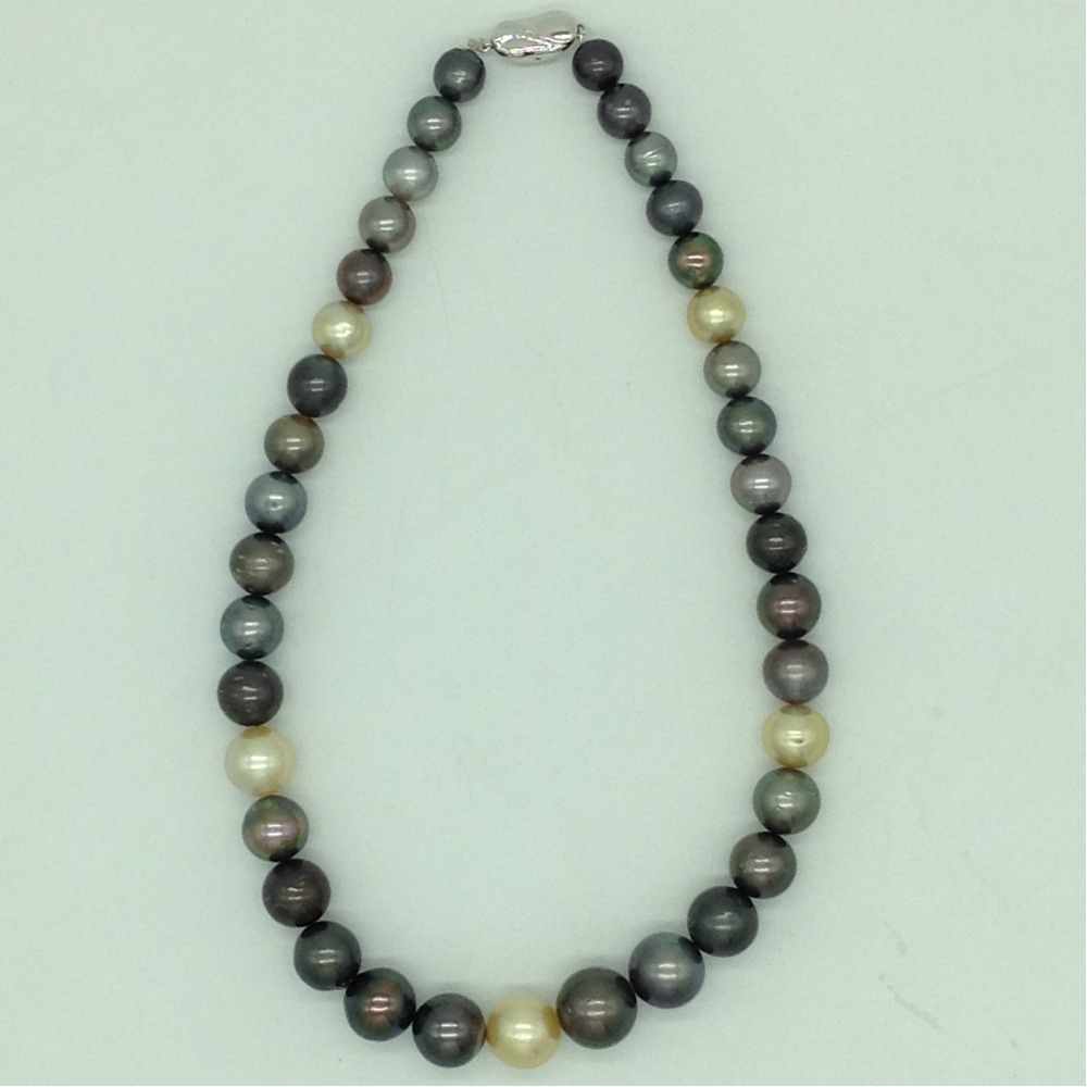 Muliticolour Round Tahitian South Sea Pearls Strand JPM0402