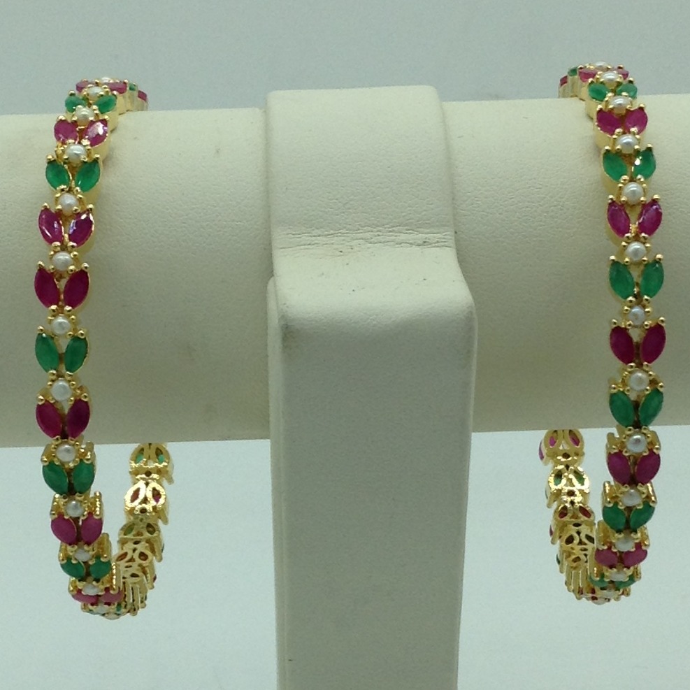 Tricolour Stones Bangles JBG0295