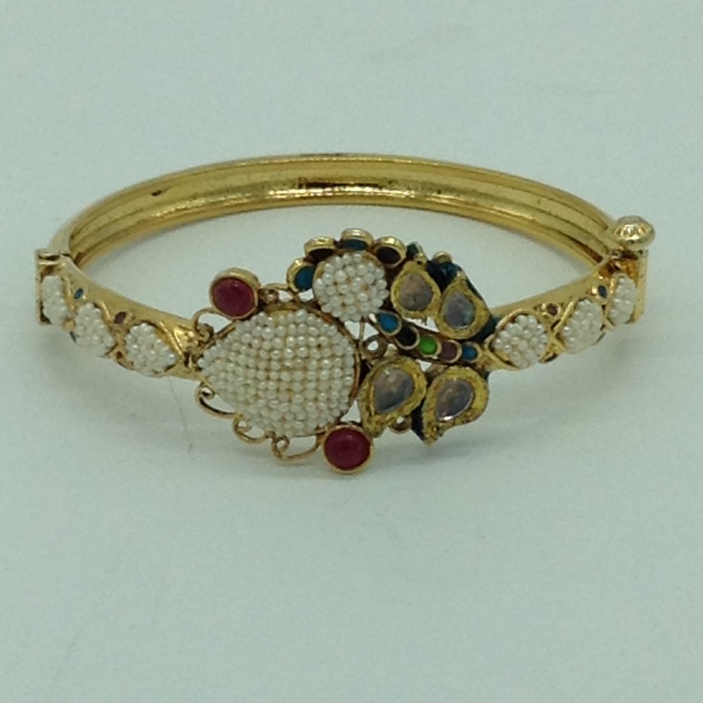 Freshwater White Khakha Seed Pearls Jali Bracelet JBG0283