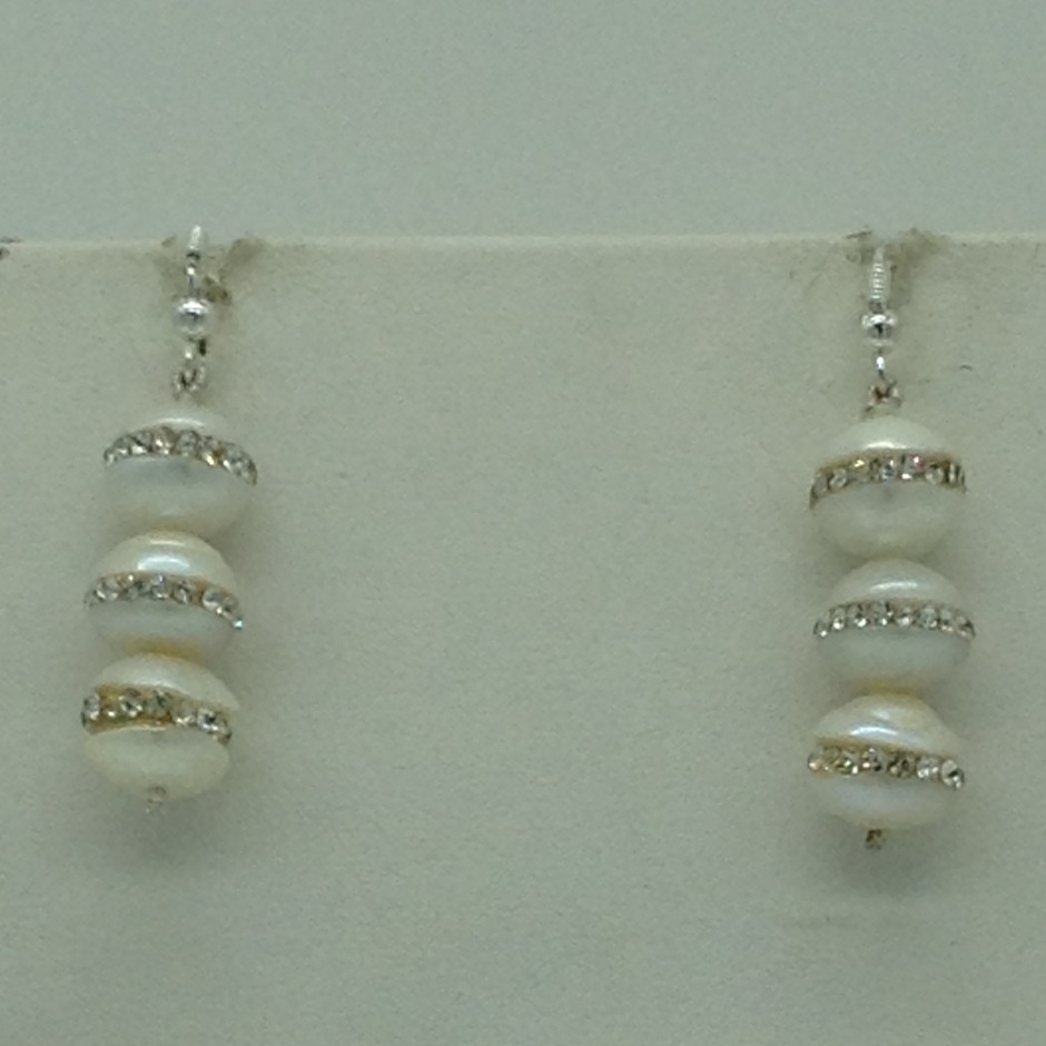 Freshwater White Jhilmil 2 Lines Pearls Full Set JPP1066