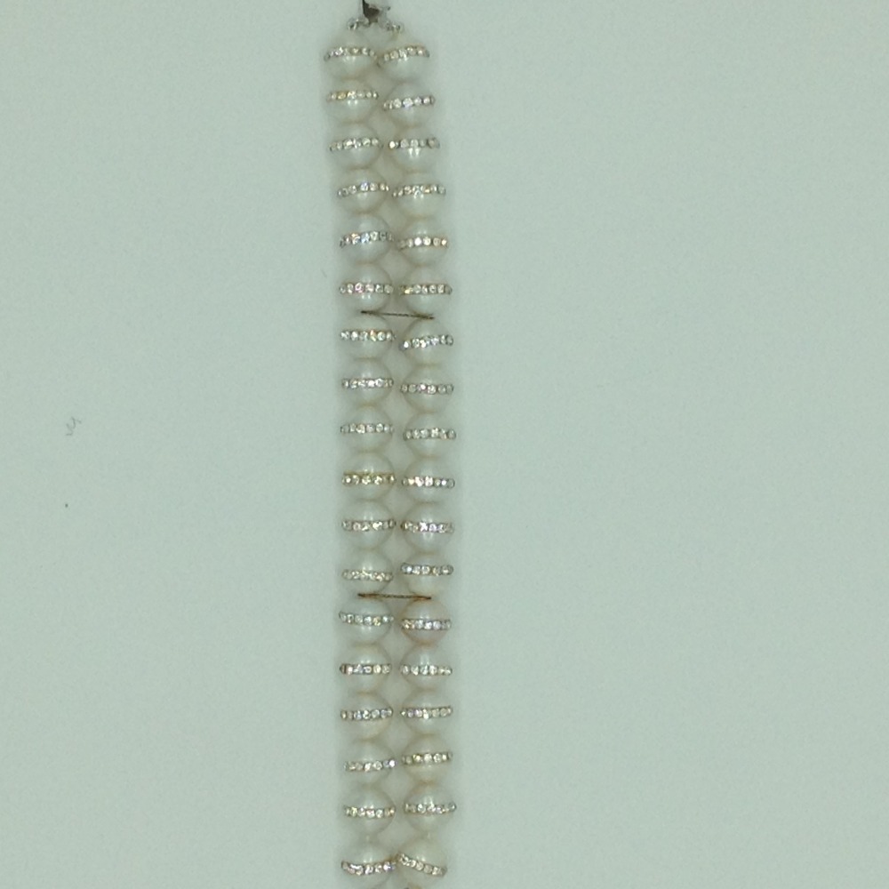 Freshwater White Jhilmil 2 Lines Pearls Full Set JPP1066