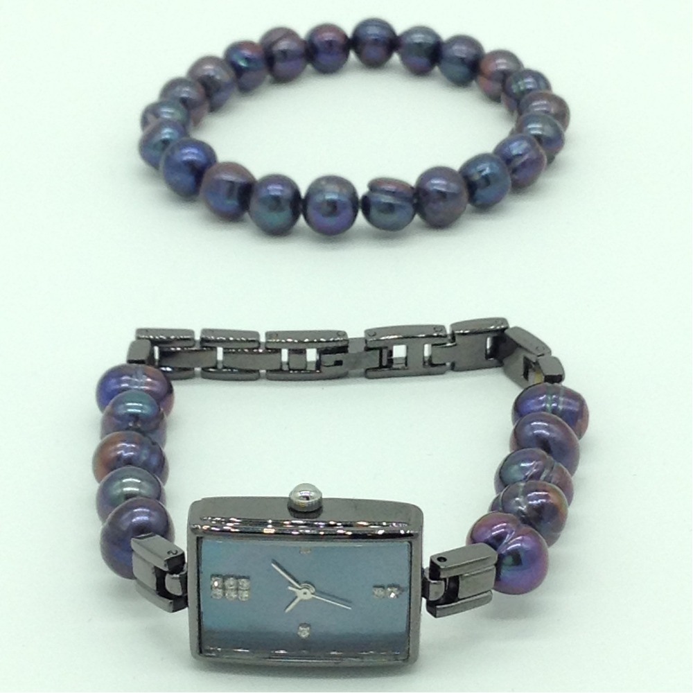 Freshwater Black Potato 1 Lines Pearls Full Set JPP1052