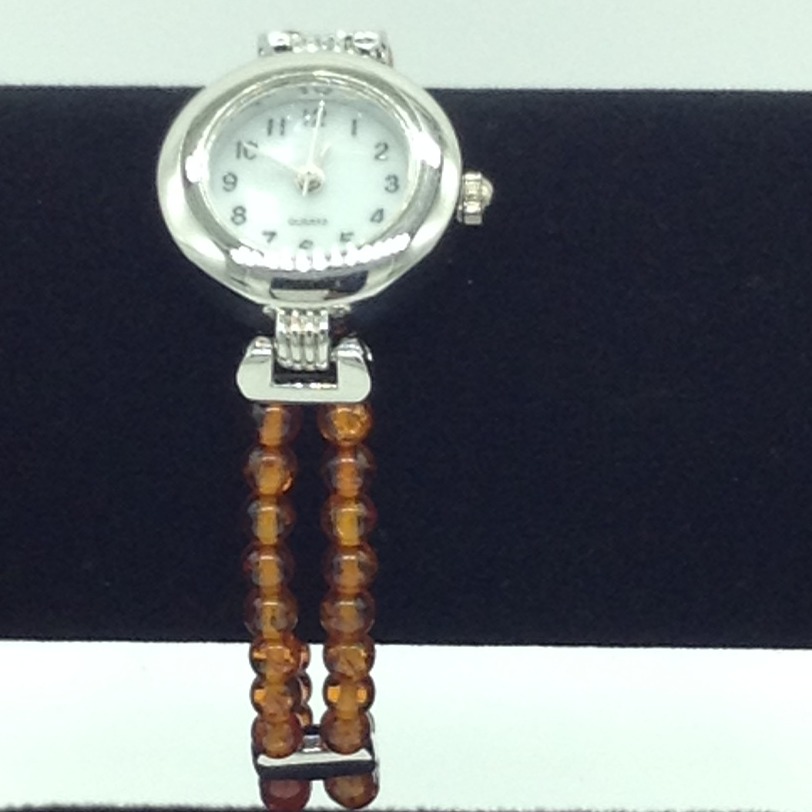 Orange Semi Round Beeds 2 Layers Designer Watch JBG0261