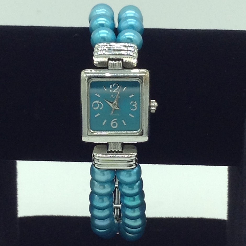 Freshwater Blue Flat Pearls 2 Layers Watch JBG0257
