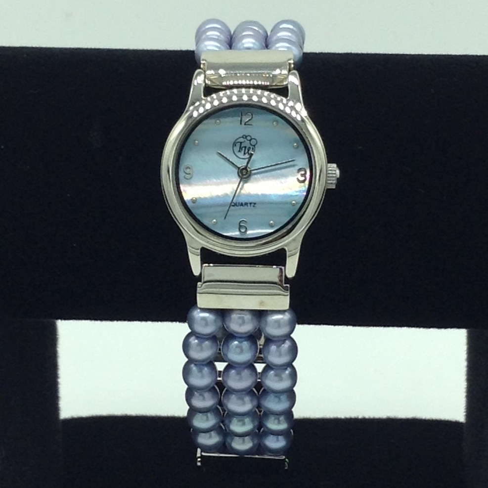 Freshwater Purple Round Pearls 3 Layers Watch JBG0250
