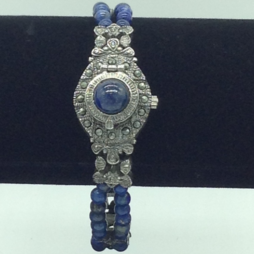 Natural lapis lazuli round designer concealed watch jbg0240