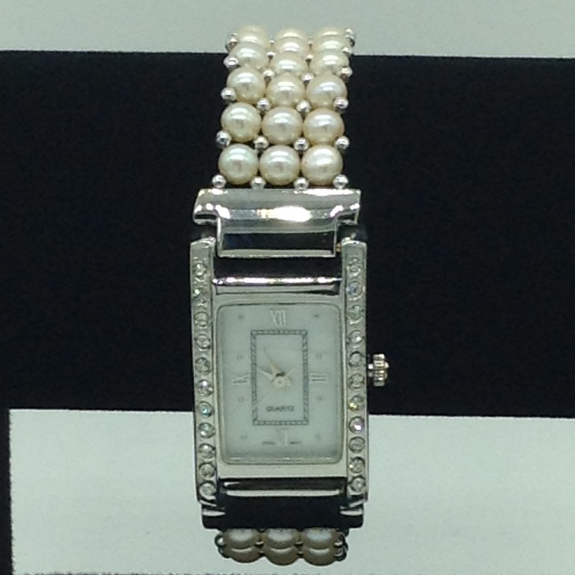 Freshwater Cream Button Pearls 3 Layers Watch JBG0237