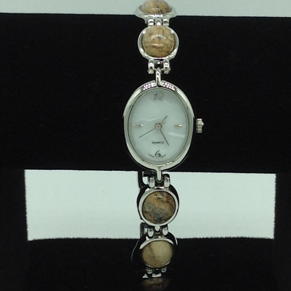 Natural Tiger Stone Oval Designer Watch JBG0220