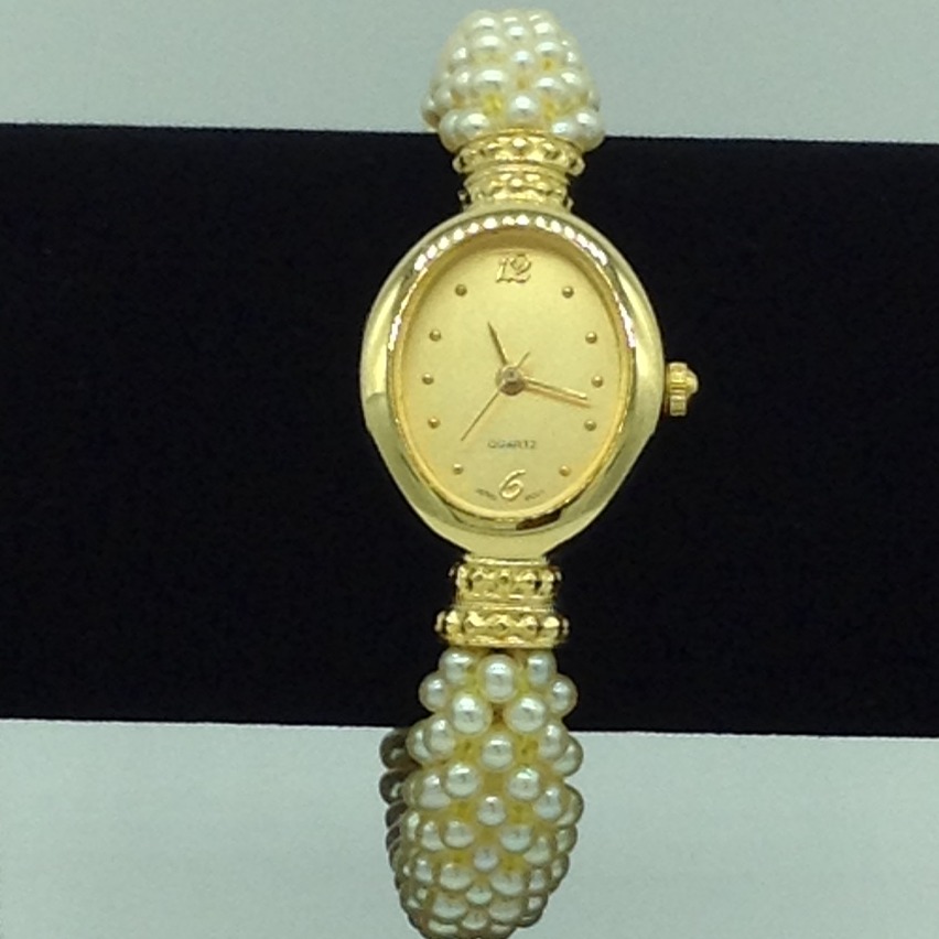 Freshwater Cream Seed Jali Pearls Watch JBG0214