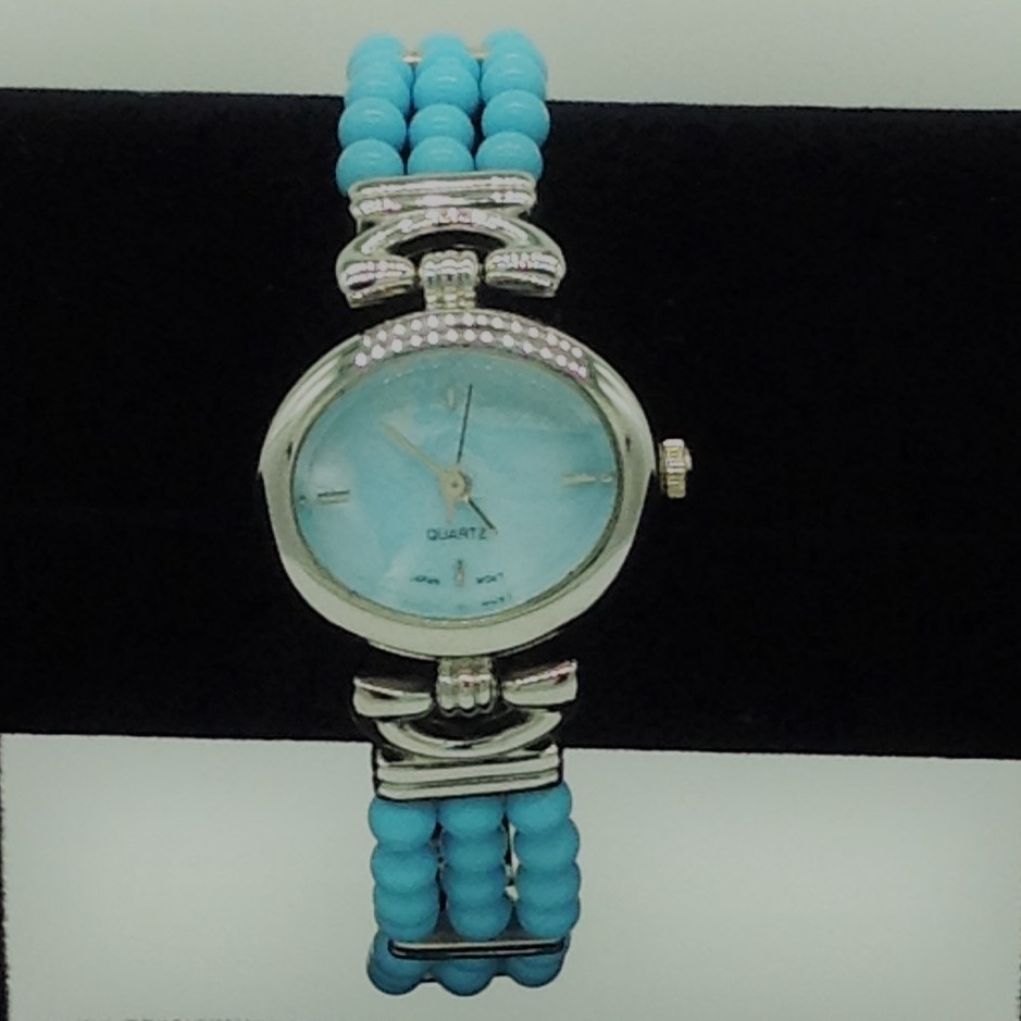 Round Turquoise Beeds 3 Layers Watch JBG0212