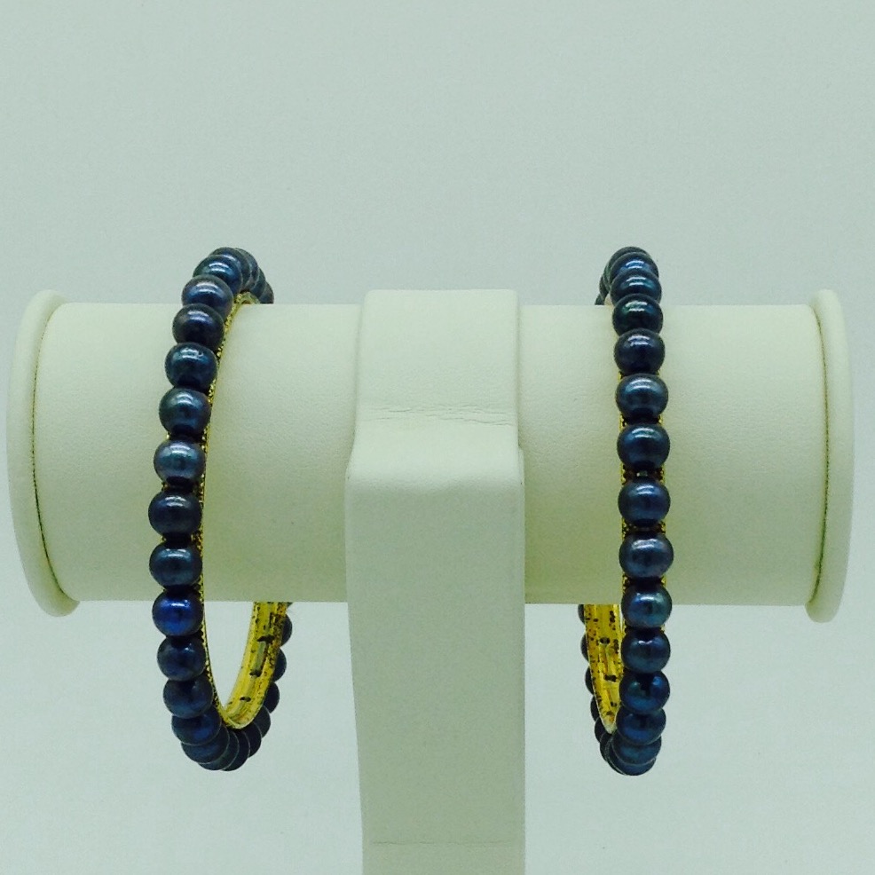 Black Round Pearls Bangles JBG0092