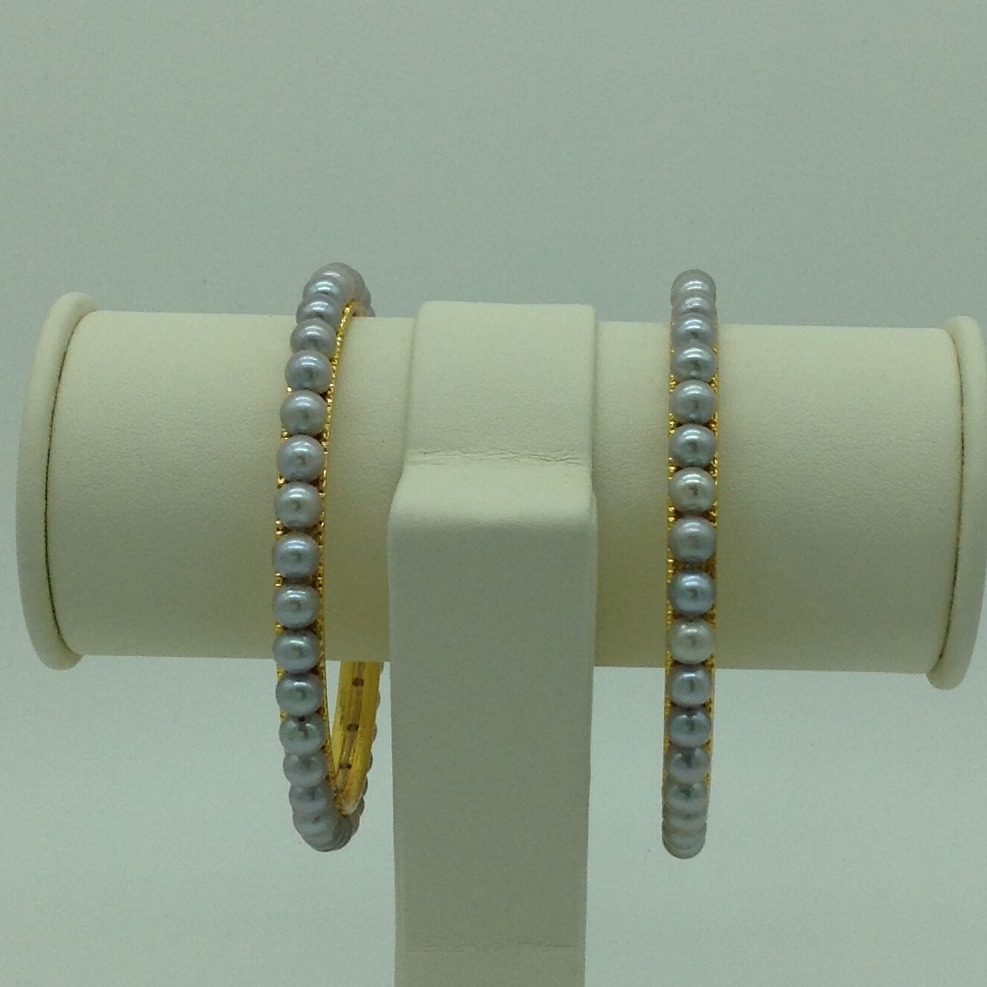 Grey Round Pearls Bangles JBG0078