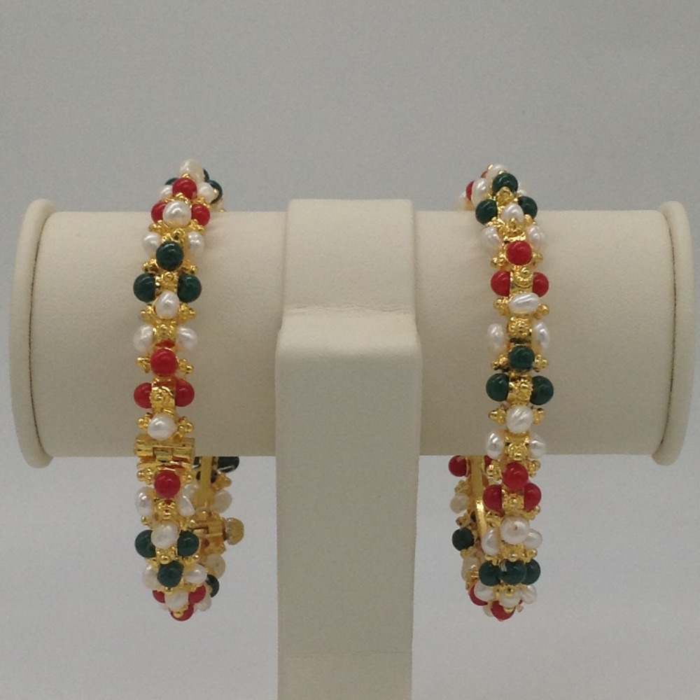 Pearls, Corals And Jades Vaibhav Bangles JBG0072