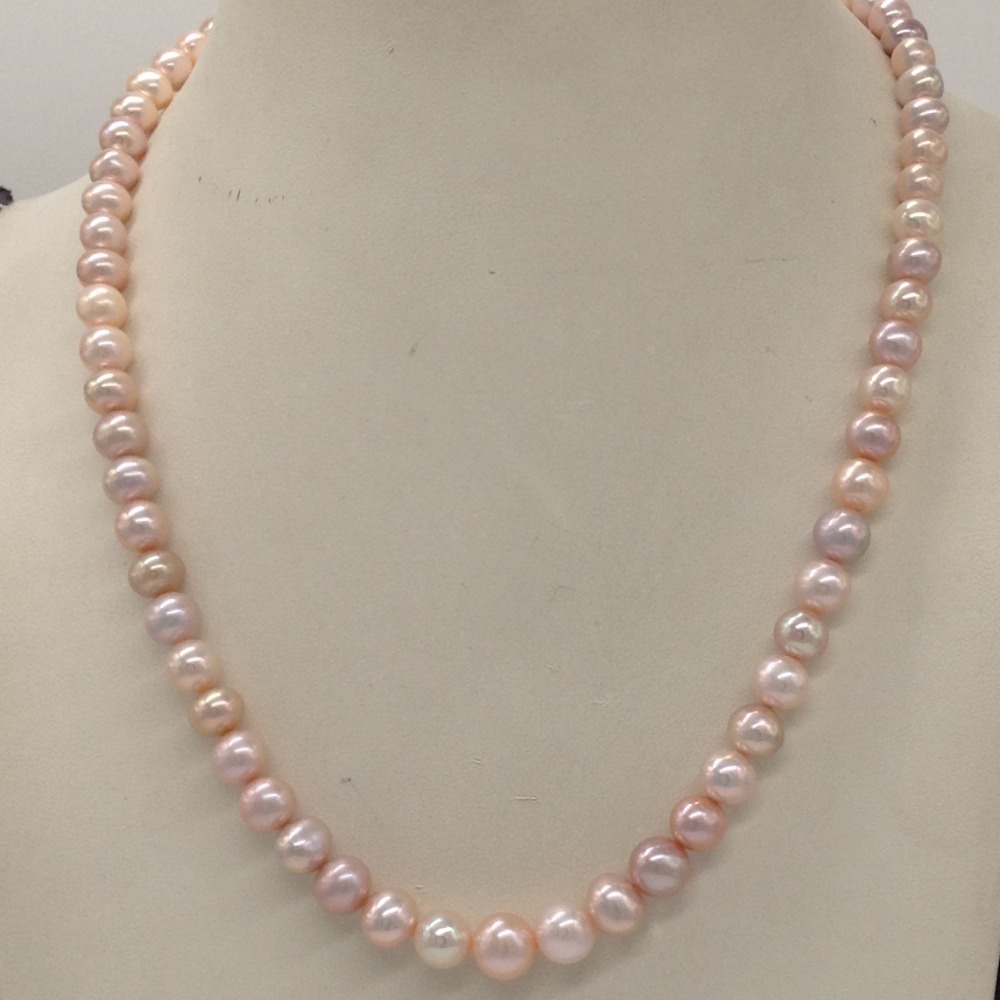 Freshwater Pink Round Graded Pearls Single Layer Mala JPM0330