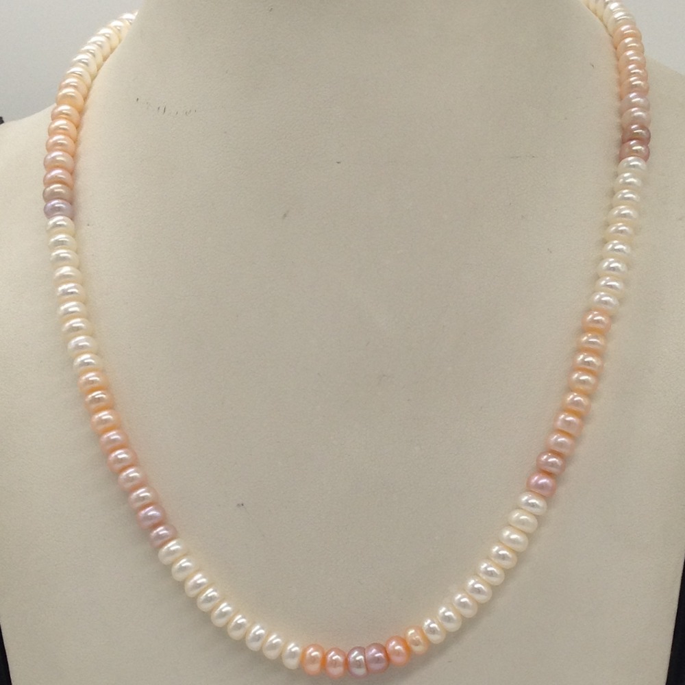 Freshwater Shaded Flat Pearls Single Layer Mala  JPM0320