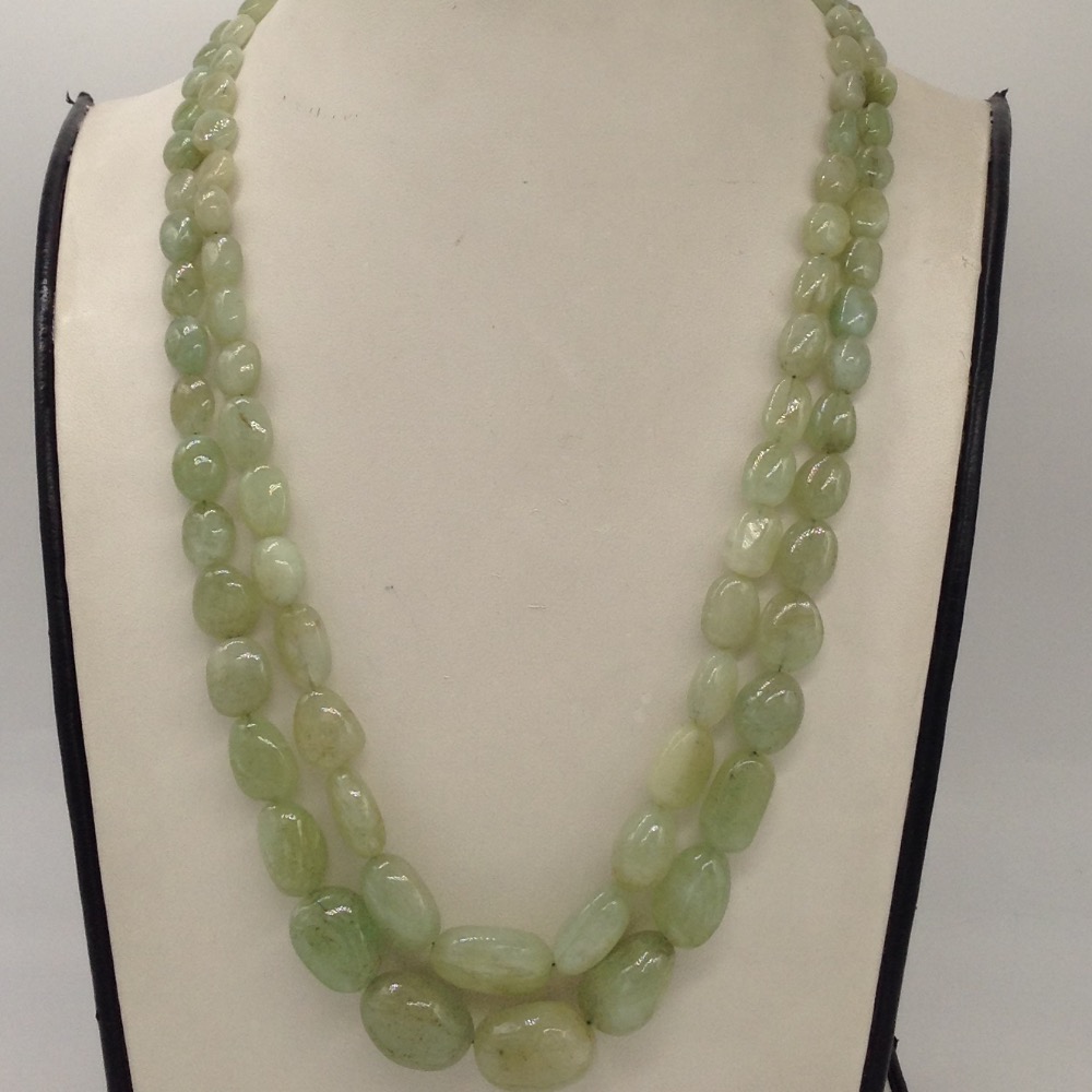 Natural Green Russian Emeralds Oval Aweja Necklace JSS0117