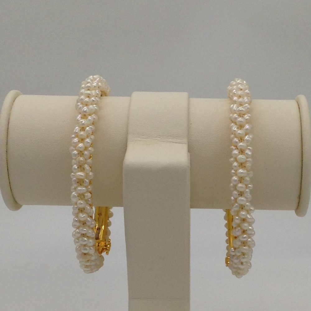 White seed pearls rassi jali bangles jbg0070