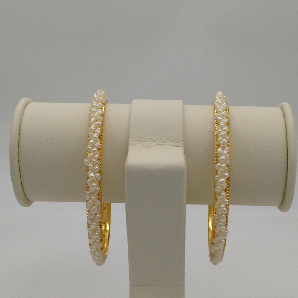 White Rice Twisted Pearls Bangles JBG0053