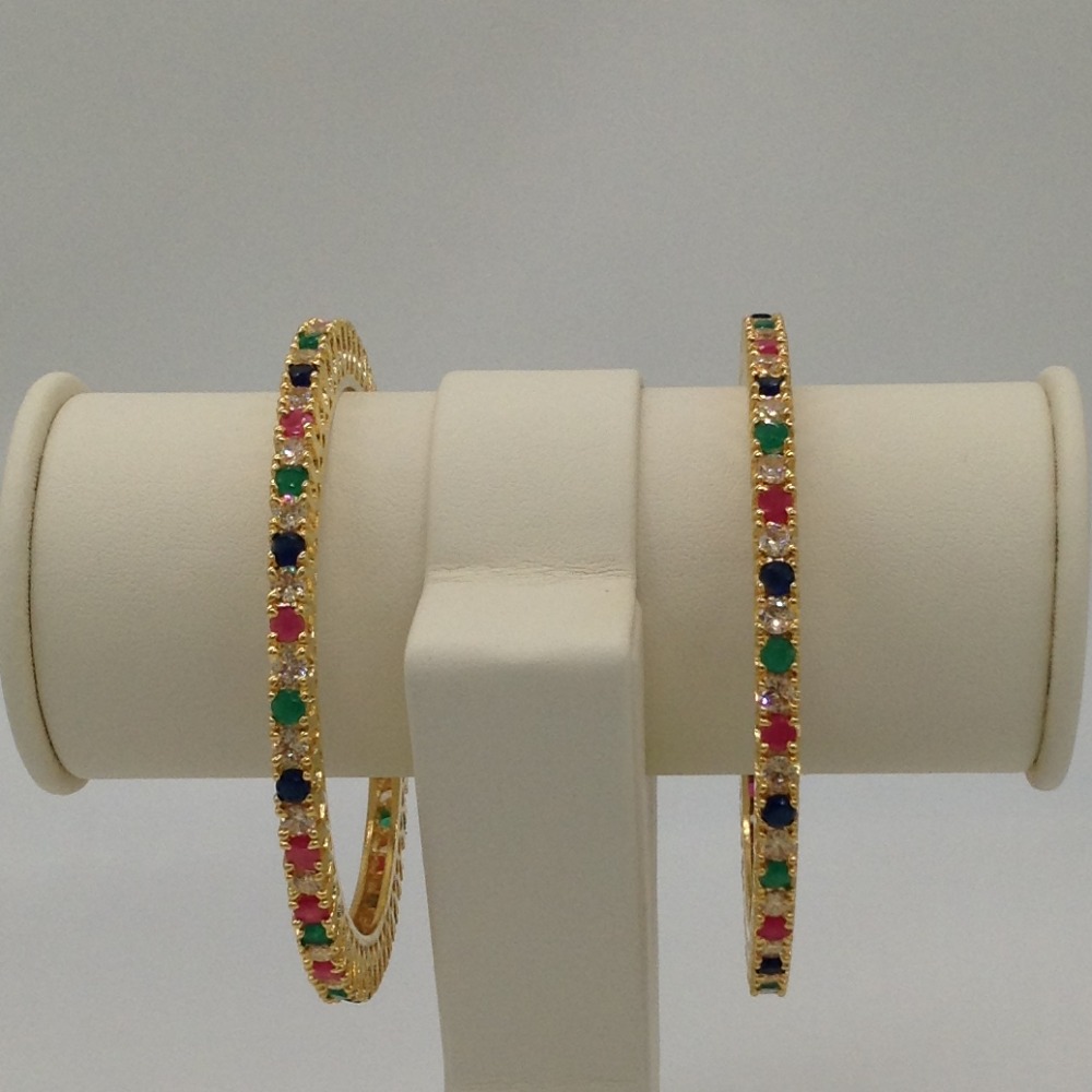 Multi colour cz stones bangles jbg0045