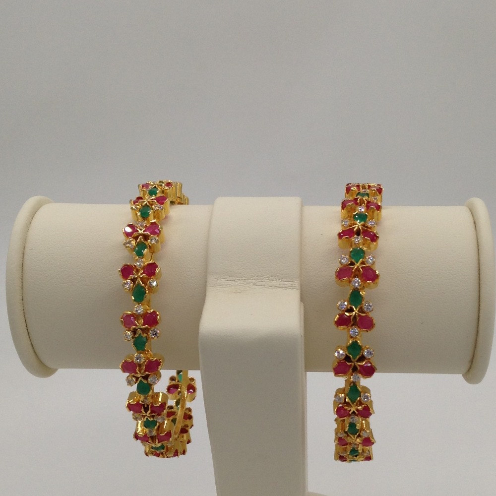Tri colour cz bangles jbg0014
