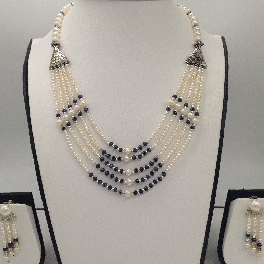 Freshwater White Seed 5 Lines Pearls Combination set JPP1017