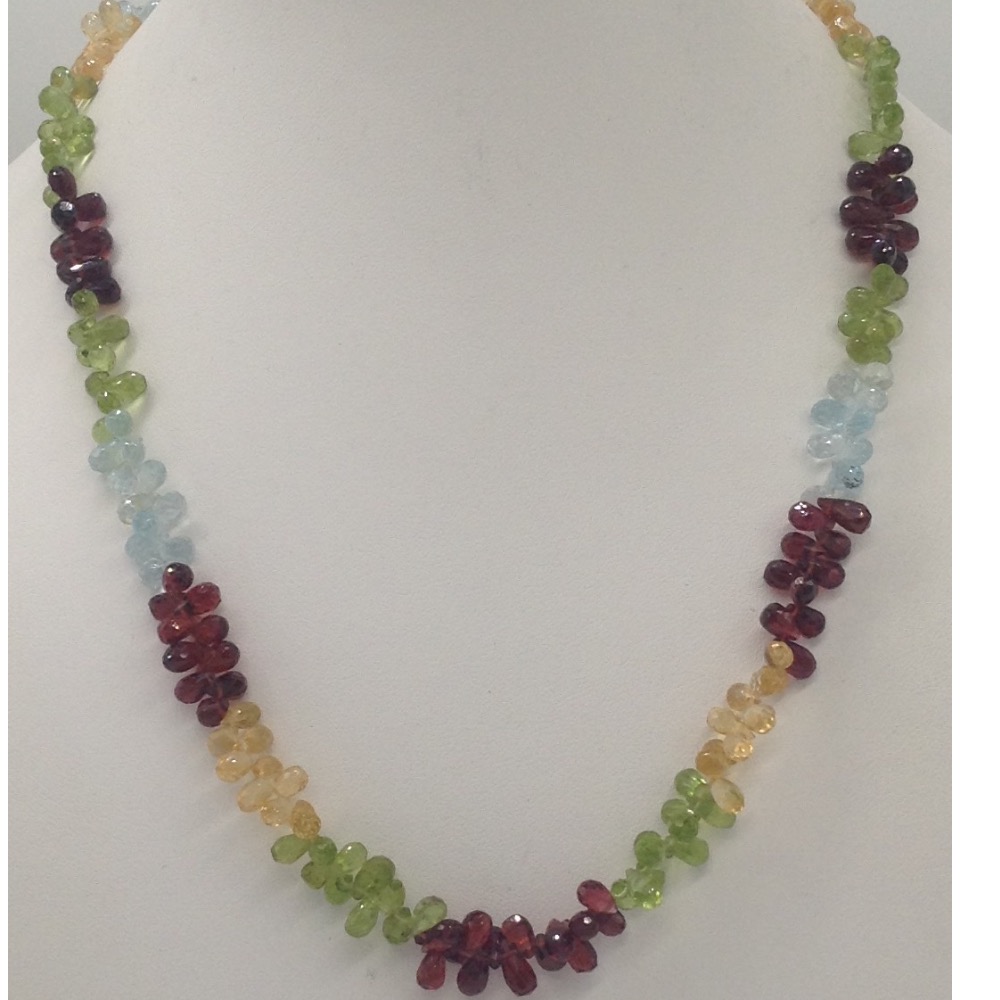 Natural multicolour faceted drops mala JSS0040
