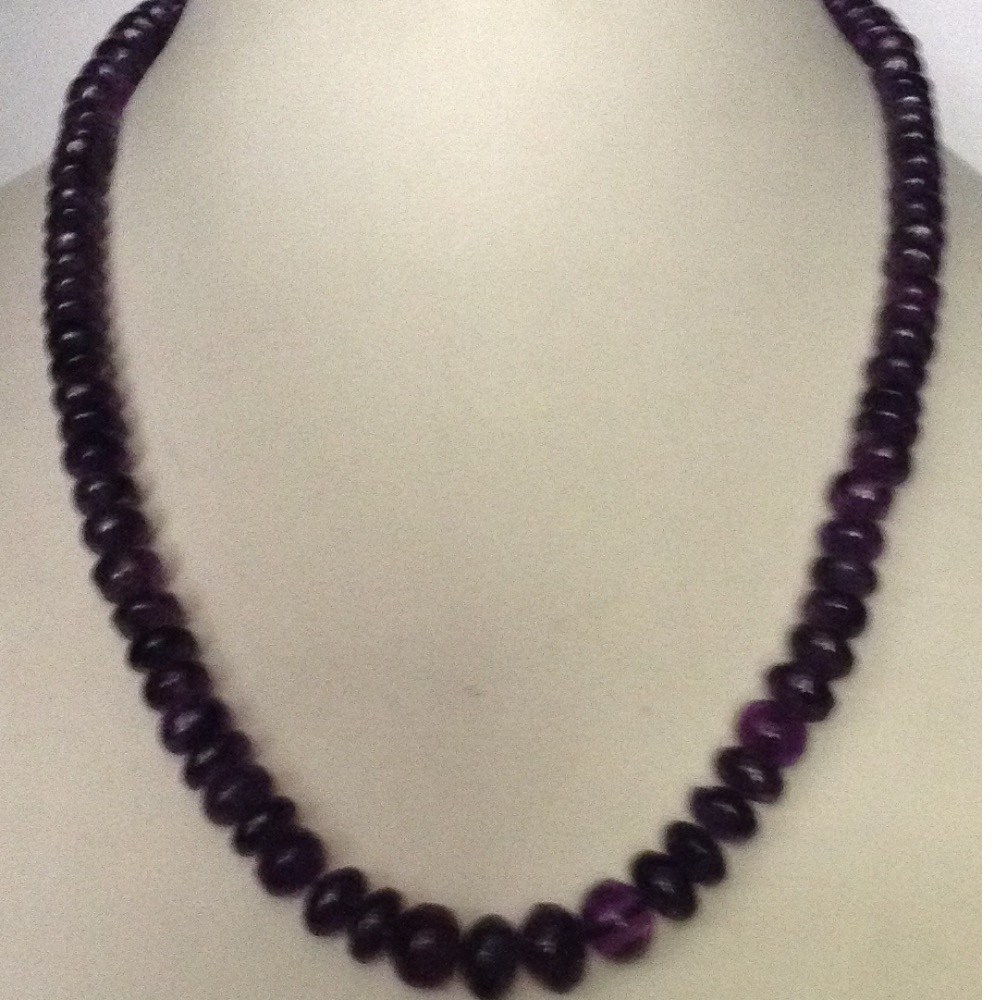Natural Purple Amethyst Round Graded Beeds Mala JSS0047