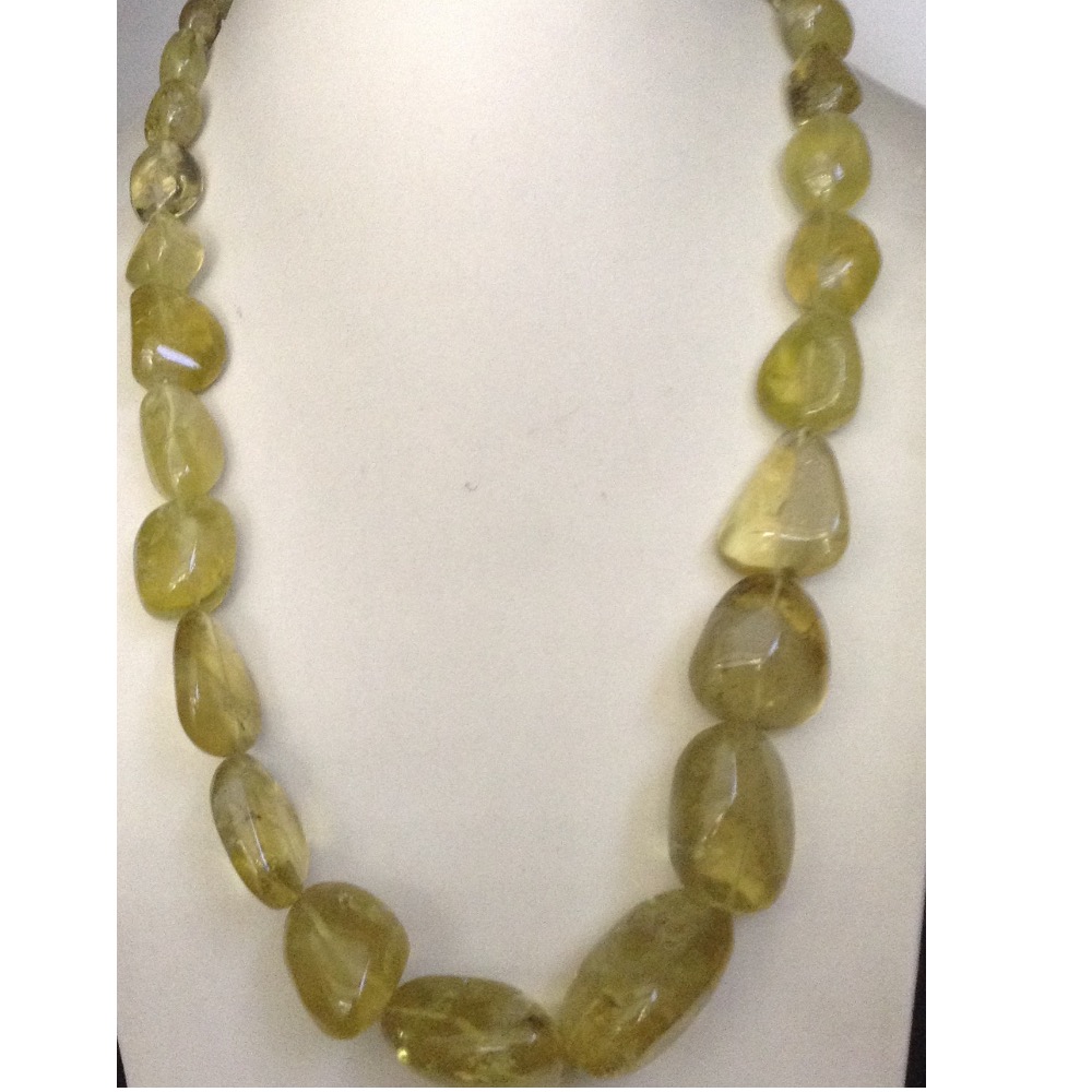 Natural Golden Citrine Oval Tumbles Mala JSS0010