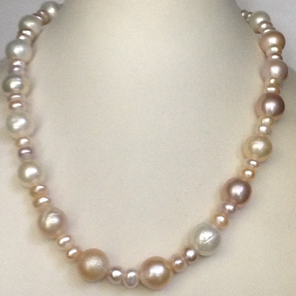 Freshwater multicolour round pearls fancy strand JPM0118