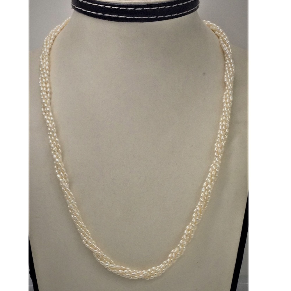 Fresh Water White Rice Natural Pearls 5 Layers JPM0027