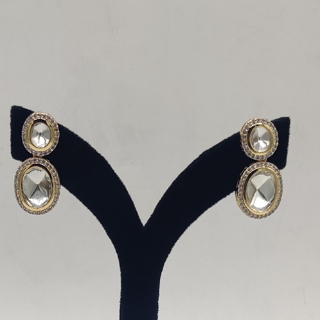 White Polki Necklace Set JNC2002