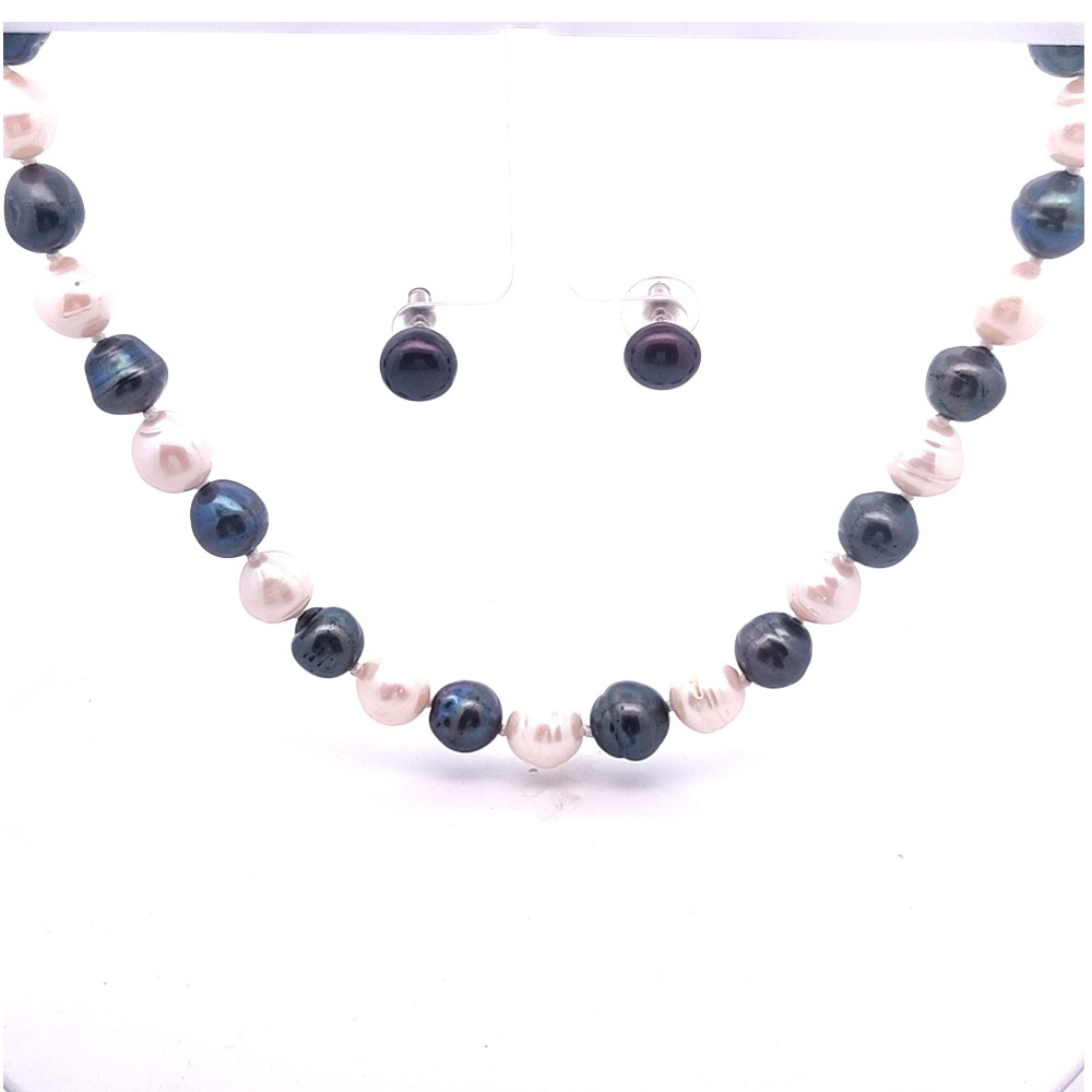 White and Black Pearls Set JPP1091