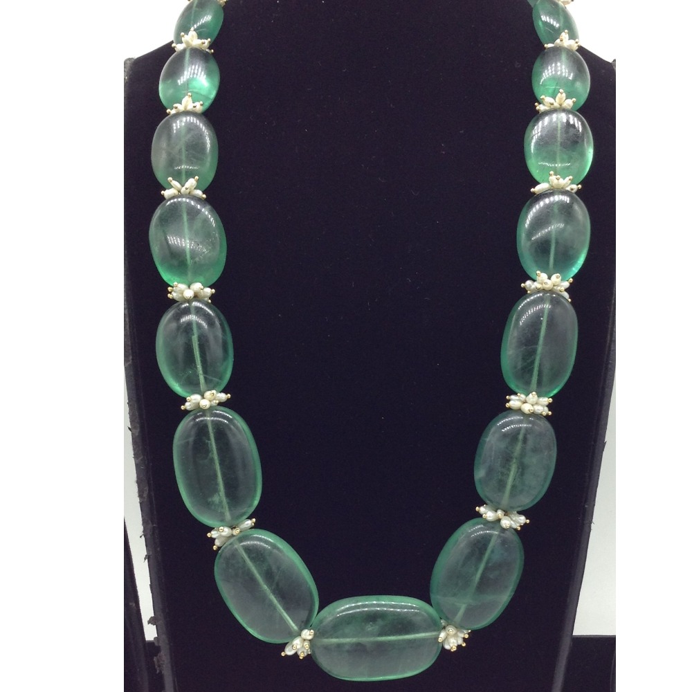 Green Oval Florite Beeds 1 Layers Mala JSS0220