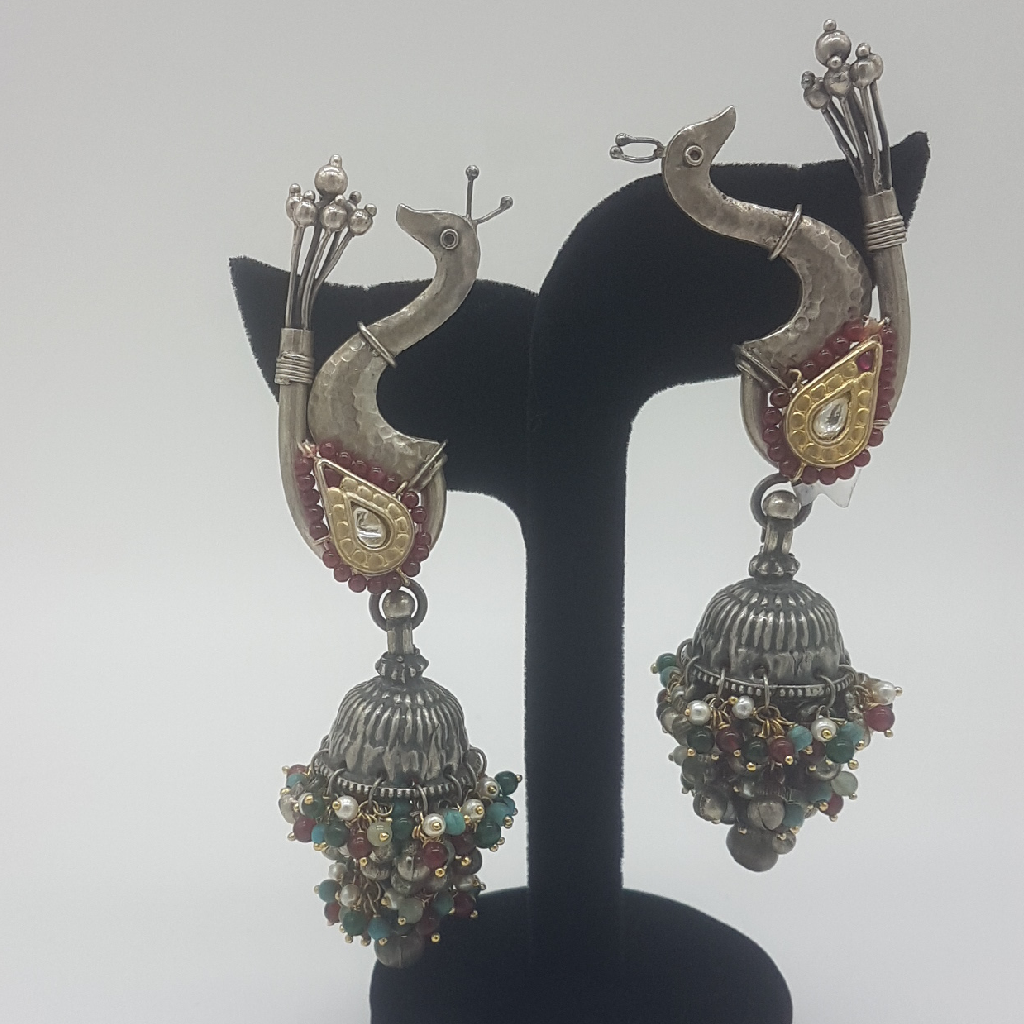 Silver Nakhra Ear Hangings JER0275