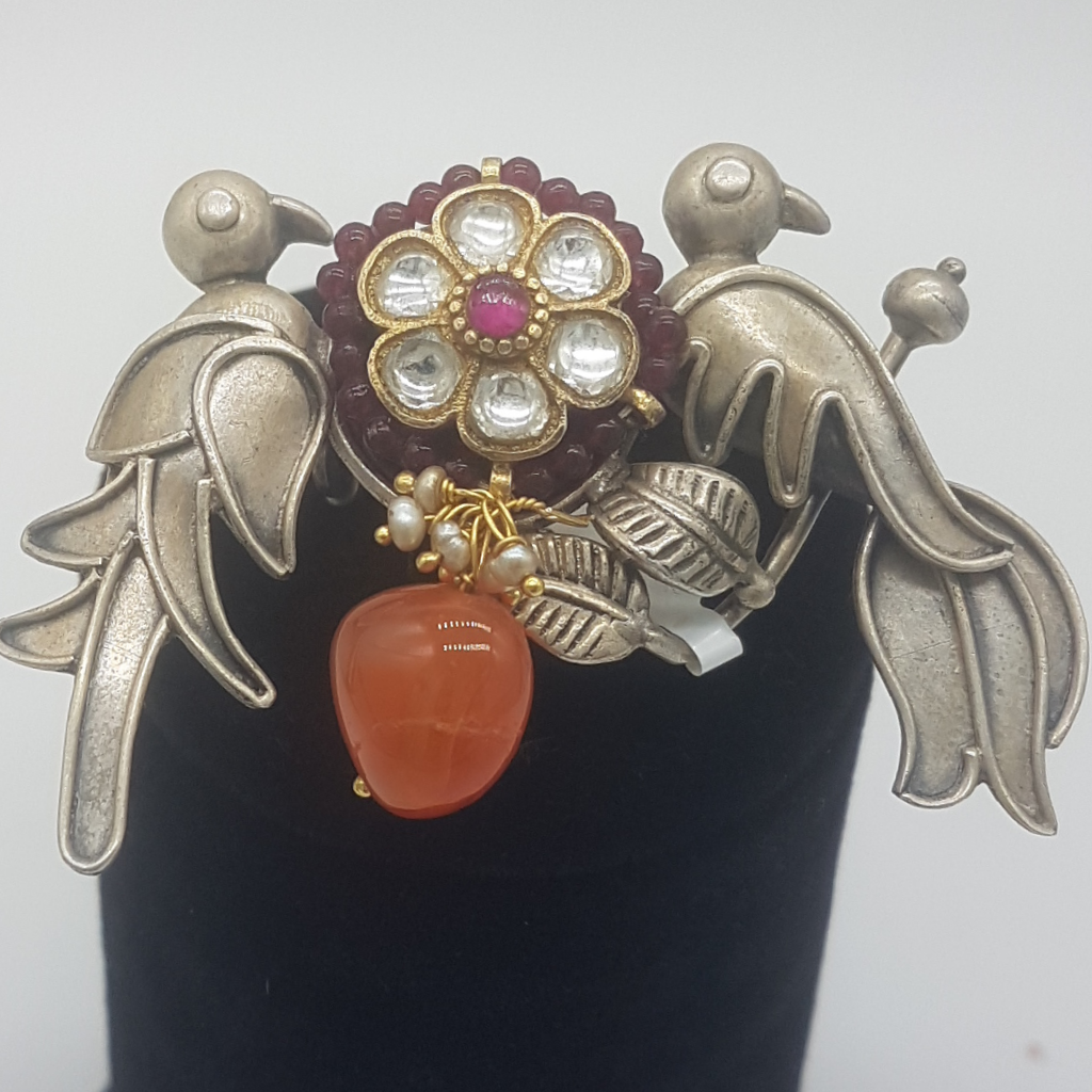Silver Nakhra Finger Ring JFR0012
