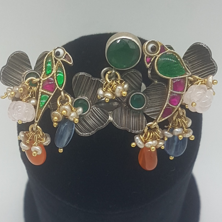 Silver Nakhra Finger Ring JFR0011