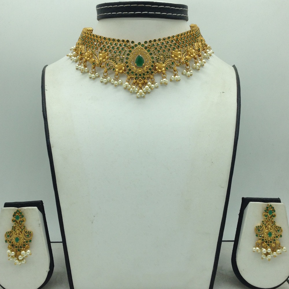 Green CZ Necklace Set JNC0216