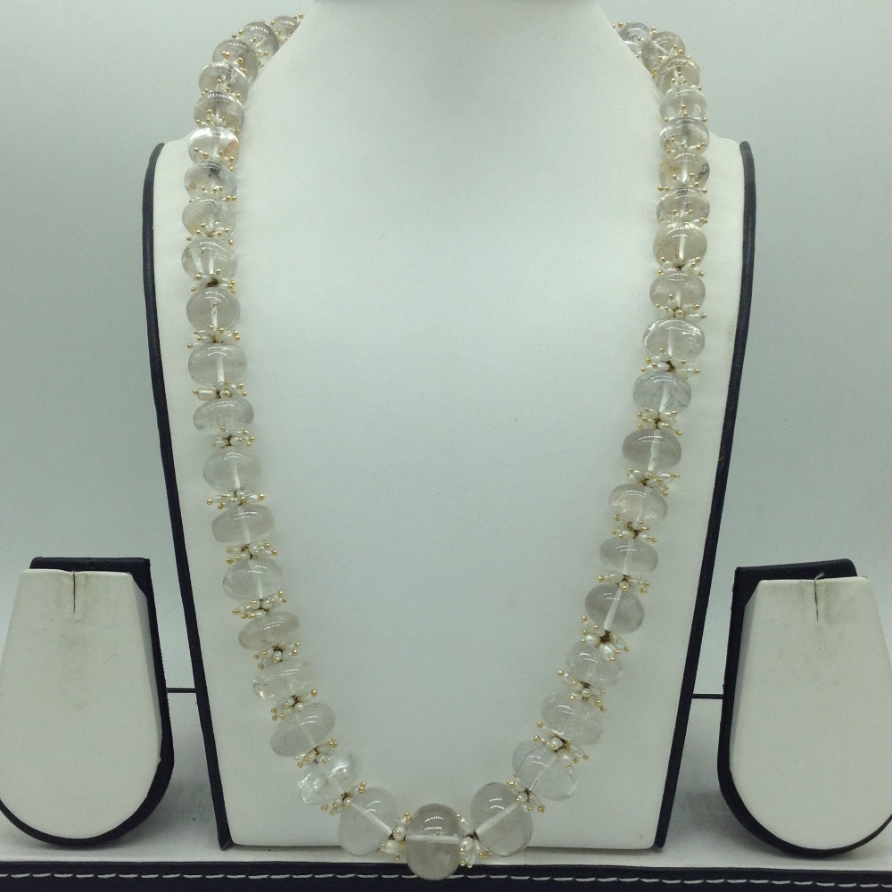 Natural White Rutile Beeds 1 Layers Mala JSS0206