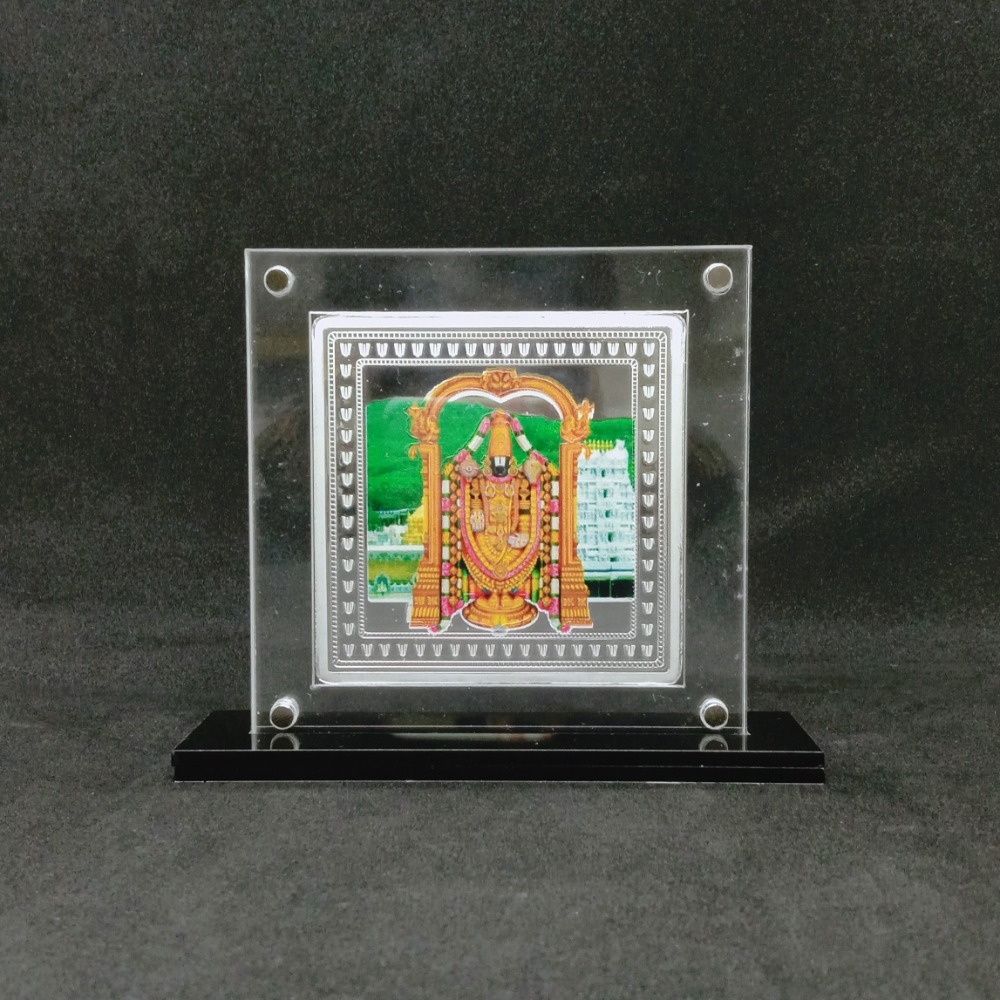 Hallmarked silver designer coin of tirupati bala ji in color printing