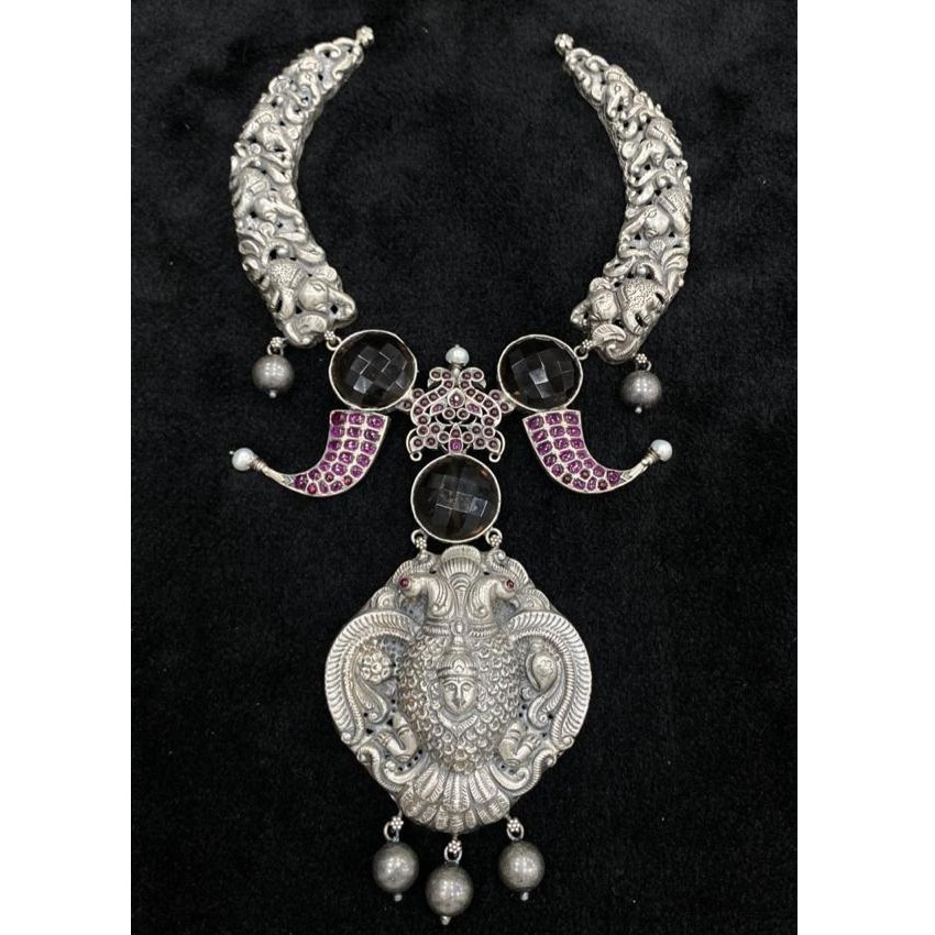 Twinny Peacock Lakshmi Coined Neck piece by Puran