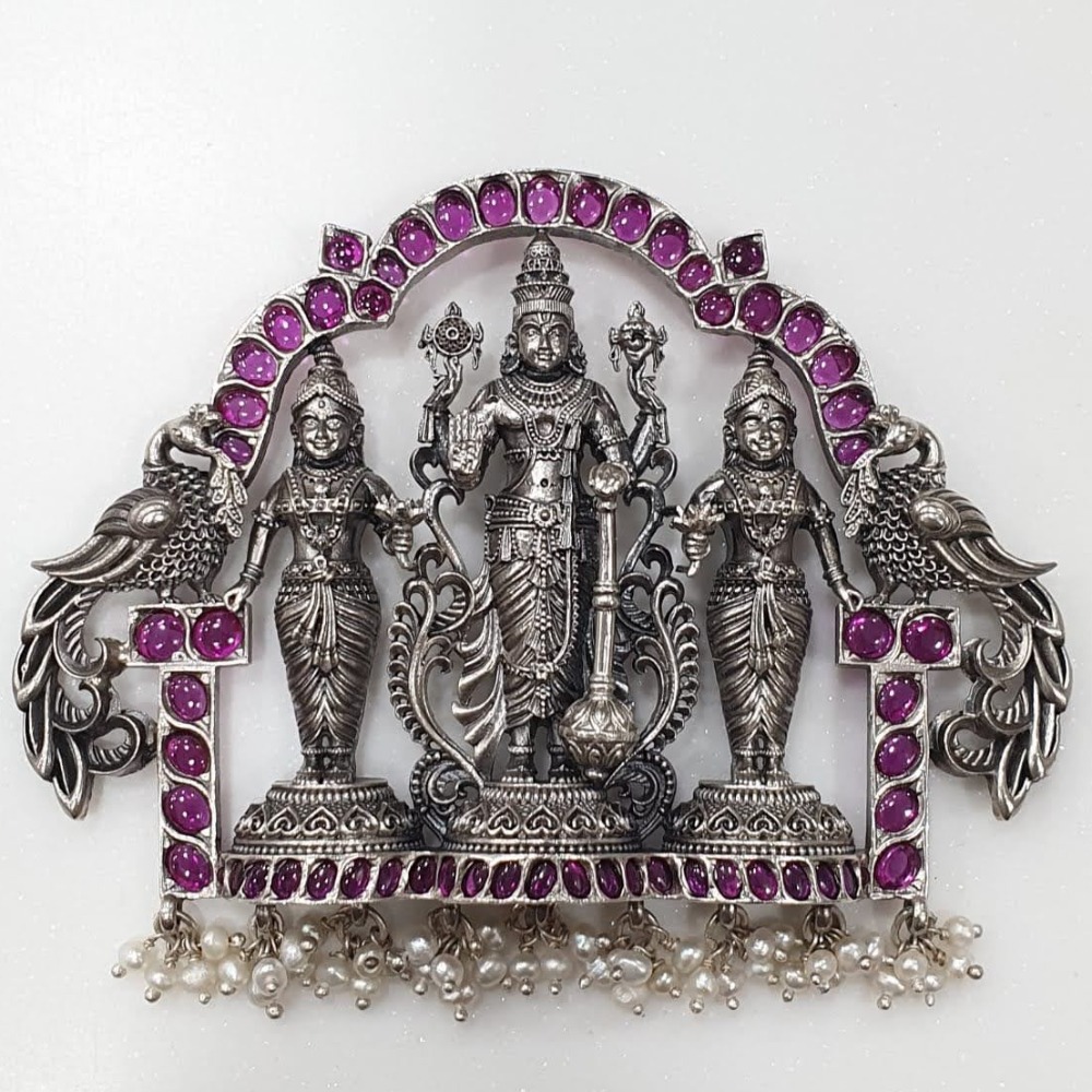 925 pure silver Tirupati Balaji Stylish necklace pO-216-08